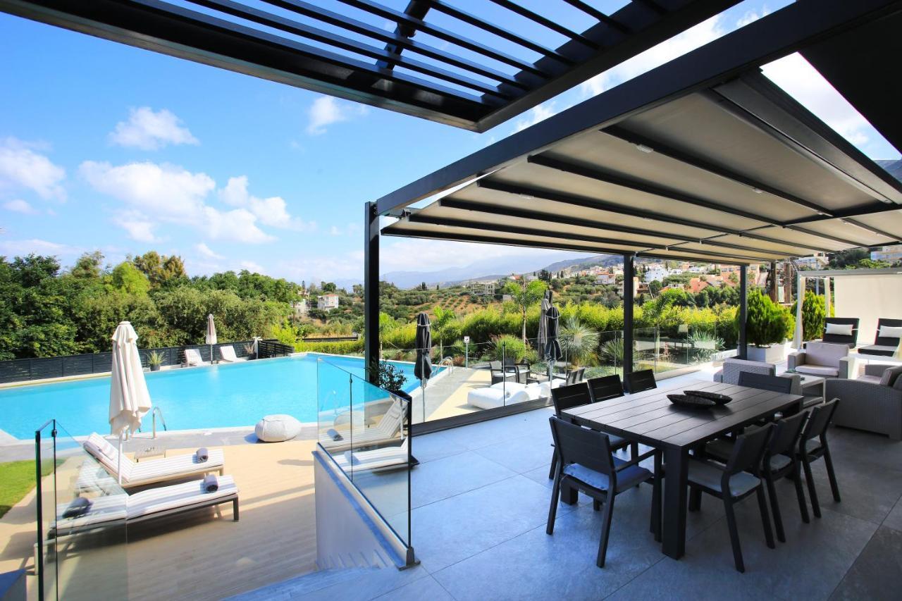 Orama Luxury Villa 4 Bedrooms With Private Pool Limenas Chersonisou Exterior foto