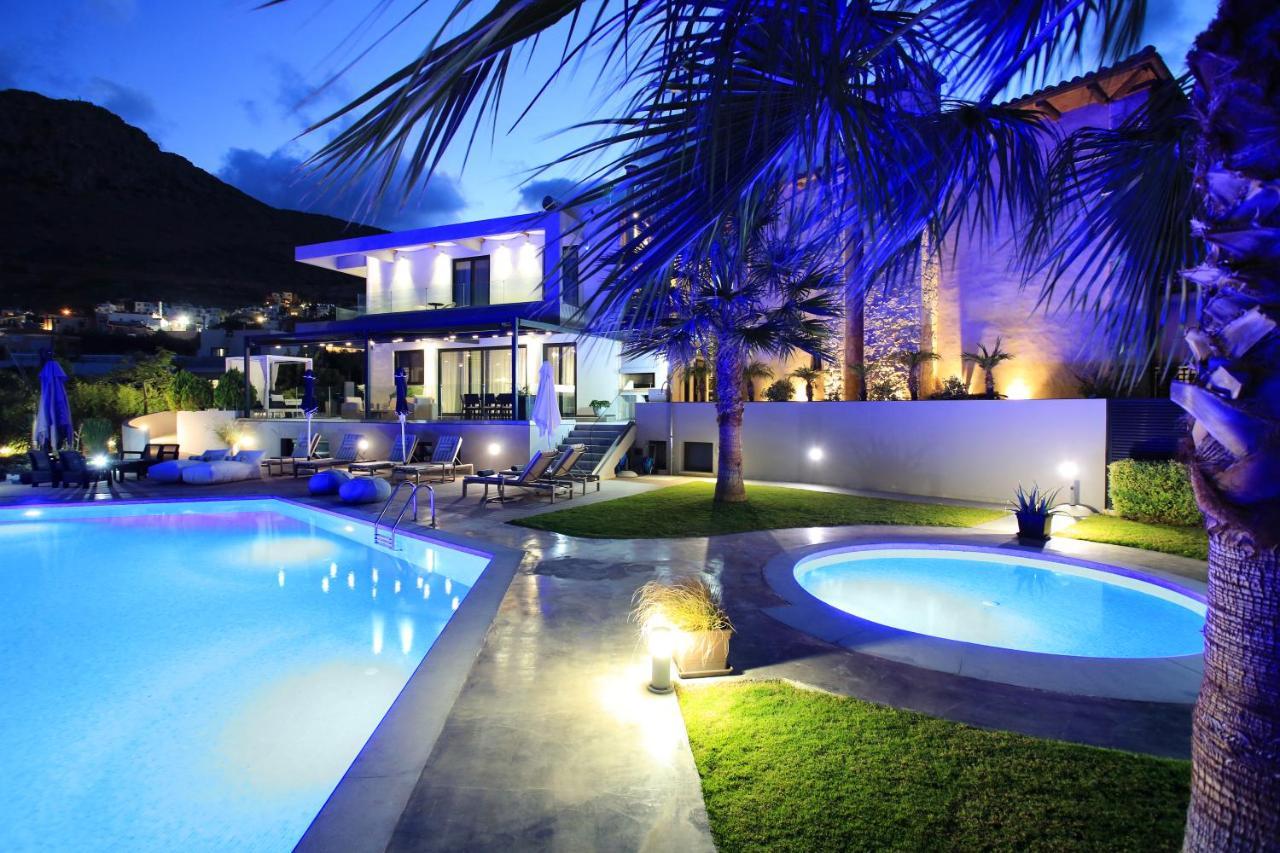 Orama Luxury Villa 4 Bedrooms With Private Pool Limenas Chersonisou Exterior foto