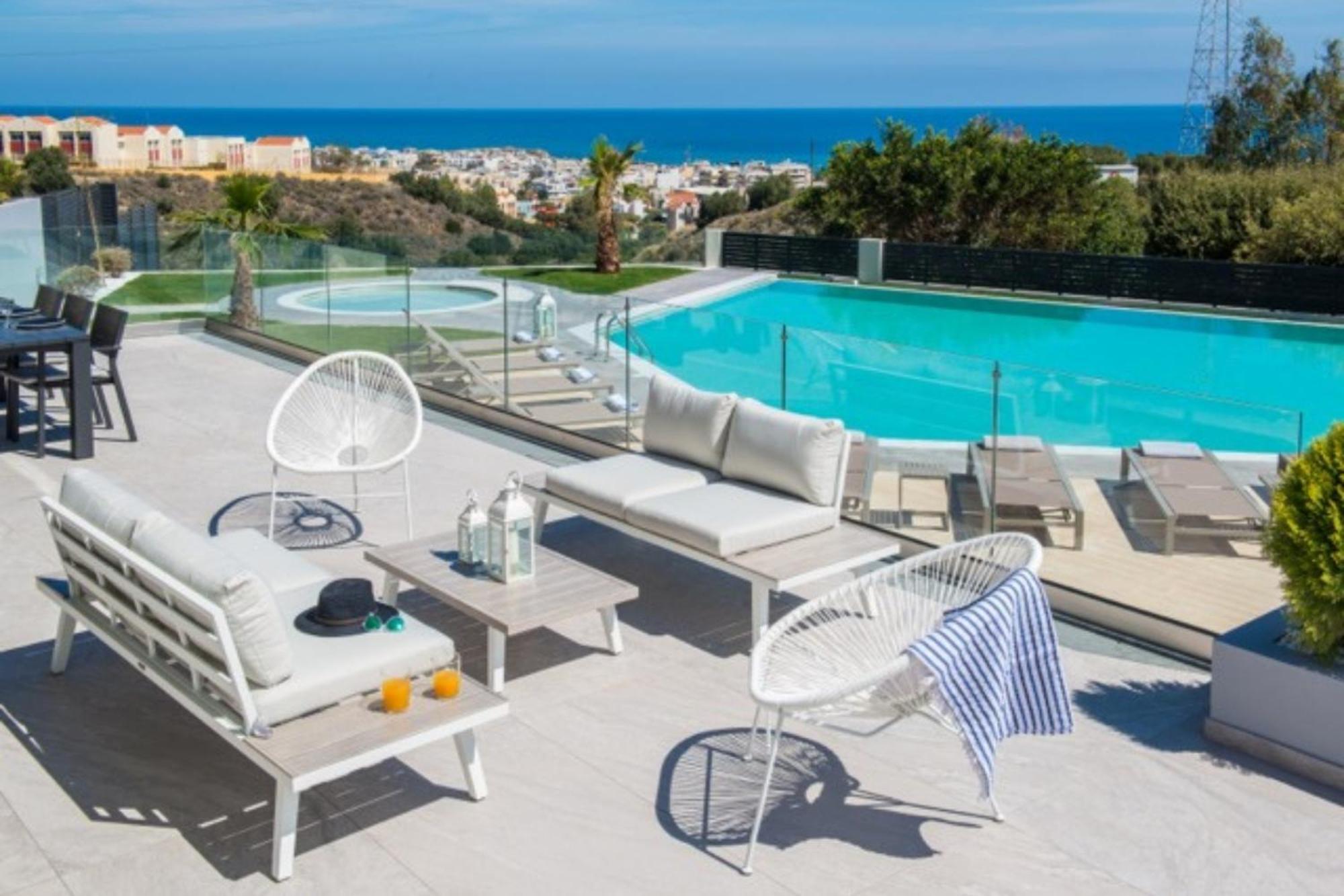 Orama Luxury Villa 4 Bedrooms With Private Pool Limenas Chersonisou Exterior foto