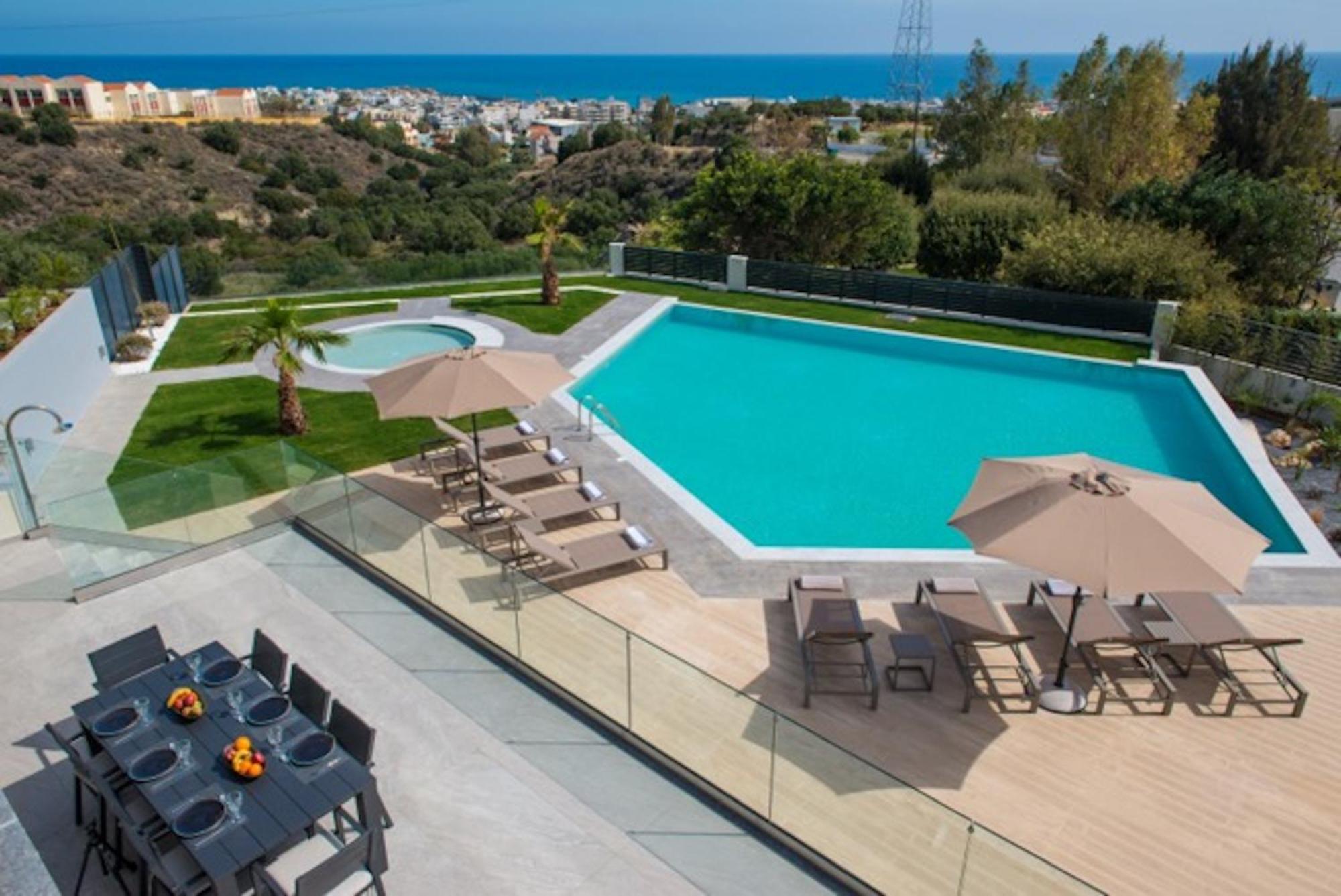 Orama Luxury Villa 4 Bedrooms With Private Pool Limenas Chersonisou Exterior foto